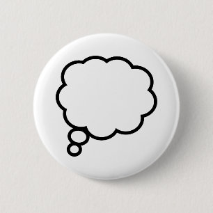 Badge Rond 5 Cm Bulle de pensée