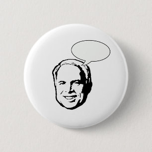 BADGE ROND 5 CM BULLE DE PENSÉE DE JOHN MCCAIN