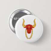 Badge Rond 5 Cm Bulle rugueuse | Bull | OX (Devant & derrière)