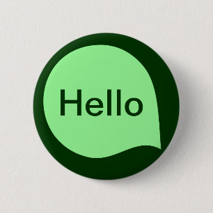Badge Rond 5 Cm Bulle Word - Mint Green sur Dark Green