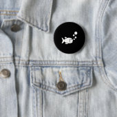 Badge Rond 5 Cm Bulles de poisson (En situation)