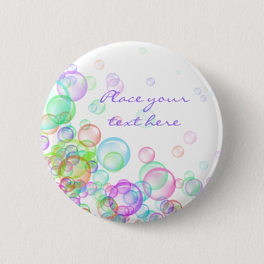 Badge Rond 5 Cm Bulles de savon (Devant)