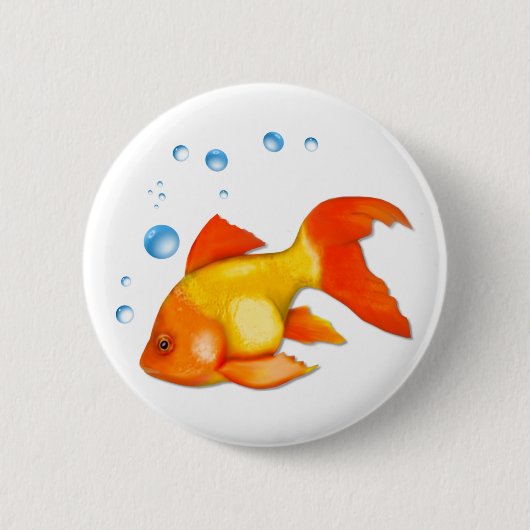Badge Rond 5 Cm Bulles du poisson rouge (Devant)