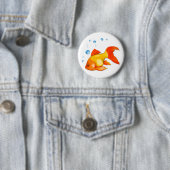 Badge Rond 5 Cm Bulles du poisson rouge (En situation)