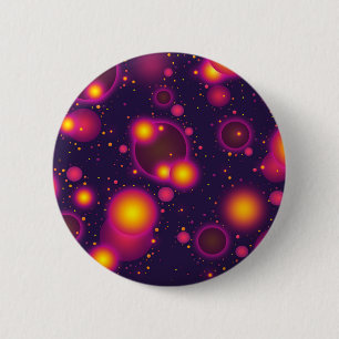 Badge Rond 5 Cm Bulles super rose violet et jaune brillant