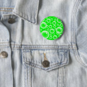 Badge Rond 5 Cm Bulles vertes (En situation)