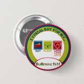 Badge Rond 5 Cm Bullmastiff (Devant & derrière)