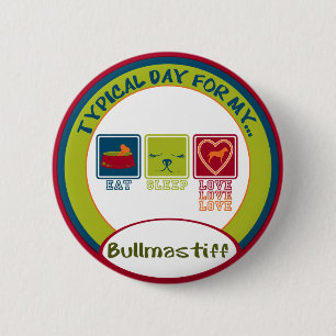 Badge Rond 5 Cm Bullmastiff