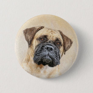 Badge Rond 5 Cm Bullmastiff Peinture - Joli chien d'origine art