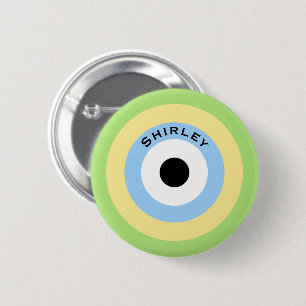 Badge Rond 5 Cm Bullseye combiné vert par Shirley Taylor