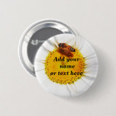 Badge Rond 5 Cm Bumble Bee & The Flower_ (Devant & derrière)