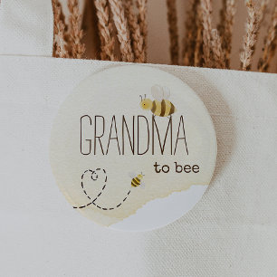 Badge Rond 5 Cm Bumblebee doux Baby shower grand-mère à bee bouton