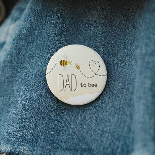 Badge Rond 5 Cm Bumblebee doux Baby shower Papa To Bee Bouton