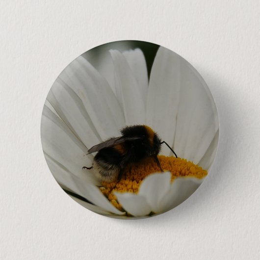 Badge Rond 5 Cm Bumblebee sur l'insigne de fleurs (Devant)