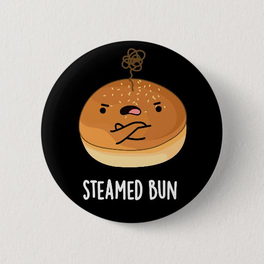 Badge Rond 5 Cm Bun vapeur amusant jeu de table Dark BG (Devant)