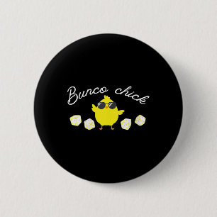 Badge Rond 5 Cm Bunco Chick Easter Spring Bunco Dice