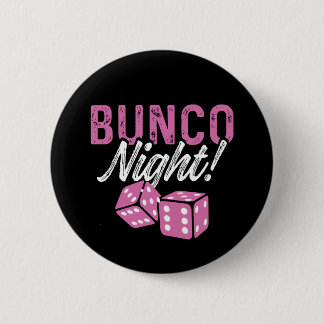 Badge Rond 5 Cm Bunco Party favorise Bunco Night Dice Bouton rose