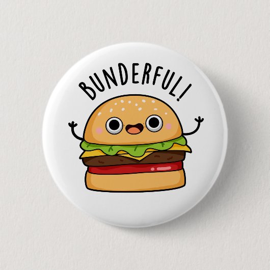 Badge Rond 5 Cm Bunderny Burger Bun Pun (Devant)