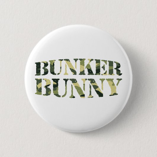 BADGE ROND 5 CM BUNKER BUNNY CAMO / CAMOUFLAGE (Devant)