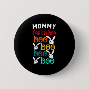 Badge Rond 5 Cm Bunny Peekaboo Jeu Pour Enfants Nouveaux Adultes