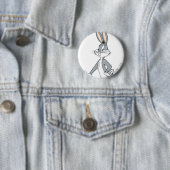 Badge Rond 5 Cm BUNNY™ Standing 3 (En situation)