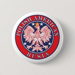 Badge Rond 5 Cm Bureaux américains polonais
