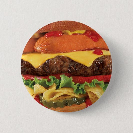 Badge Rond 5 Cm burger (Devant)