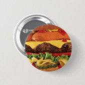 Badge Rond 5 Cm burger (Devant & derrière)