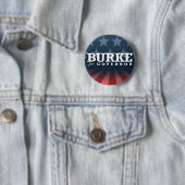 BADGE ROND 5 CM BURKE FOR GOVERNOR 2014 (En situation)