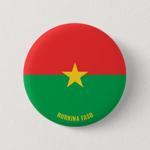 Badge Rond 5 Cm Burkina Faso Drapeau mignon Patriotique
