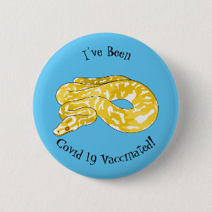 Badge Rond 5 Cm Burmese python snake cartoon illustration 