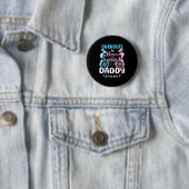 Badge Rond 5 Cm Burnouts Or Bows Daddy Love You Gender Reveal Anno (En situation)