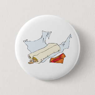 Badge Rond 5 Cm burrito de fast food avec sauce piquante