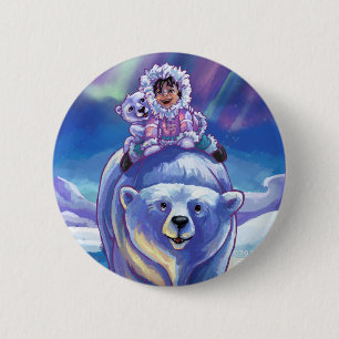 Badge Rond 5 Cm Bus à ours polaire