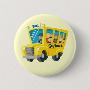 Badge Rond 5 Cm Bus school -
