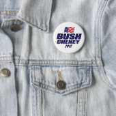 Badge Rond 5 Cm Bush Cheney 2012 (En situation)