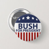 Badge Rond 5 Cm Bush pour le président (Devant & derrière)