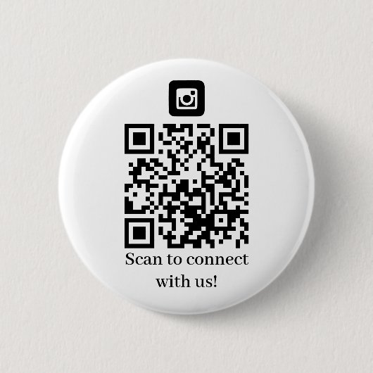 Badge Rond 5 Cm Business Connect avec nous code QR (Devant)