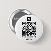 Badge Rond 5 Cm Business Connect avec nous code QR (Devant & derrière)