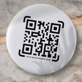 Badge Rond 5 Cm Business Scan Me QR Code Website Modern Simple