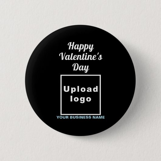 Badge Rond 5 Cm Business Valentine Greeting On Navy Blue  (Devant)