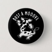 Badge Rond 5 Cm Bust A Moooy Funny Cow Pun Dark BG (Devant)