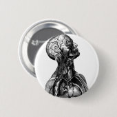 Badge Rond 5 Cm Buste d'anatomie (Devant & derrière)