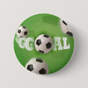 Badge Rond 5 Cm But de football de balle de football - Bouton