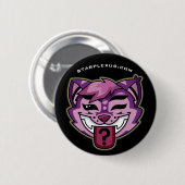 Badge Rond 5 Cm buton de chat de Cheshire (Devant & derrière)