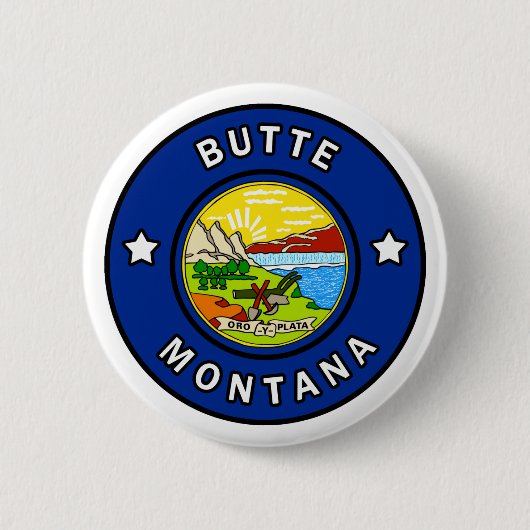 Badge Rond 5 Cm Butte Montana (Devant)