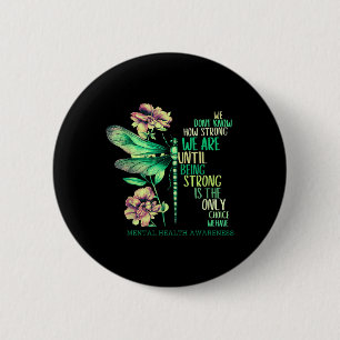 Badge Rond 5 Cm Butterfly Warrior Support Femmes Mentals Santé Awa
