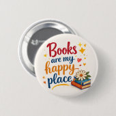 Badge Rond 5 Cm Button_bookish (Devant & derrière)