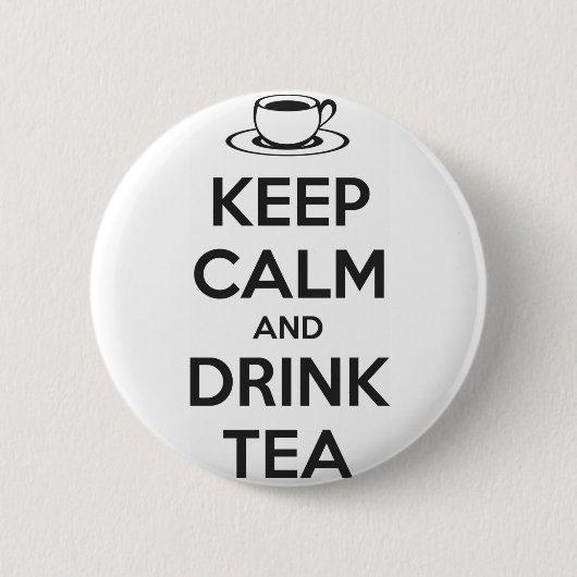 Badge Rond 5 Cm Button Keep Calm and Drink Tea (Devant)