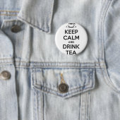 Badge Rond 5 Cm Button Keep Calm and Drink Tea (En situation)